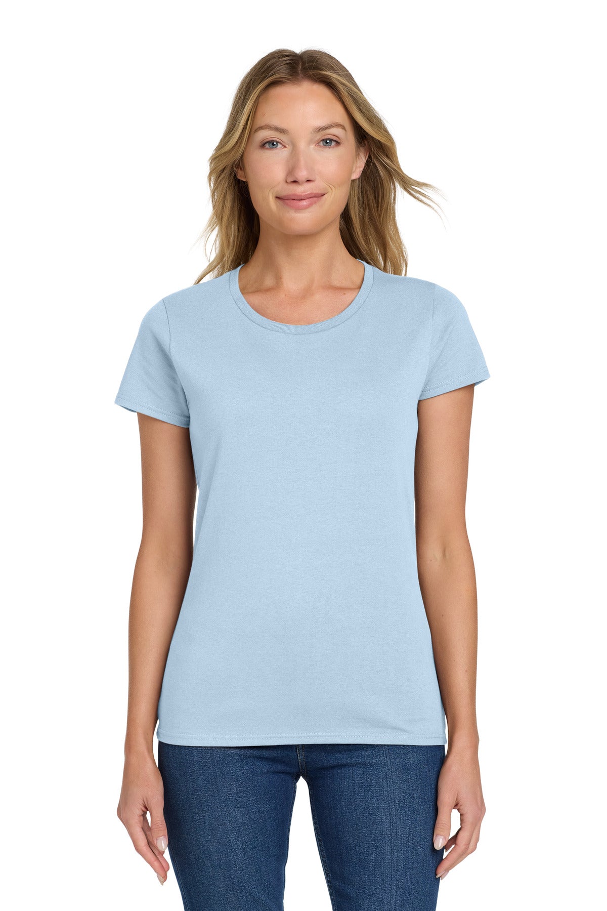 Custom Embroidered or DTF Printed - Gildan ®  Women's Heavy Cotton™ 100% Cotton T-Shirt. 5000L