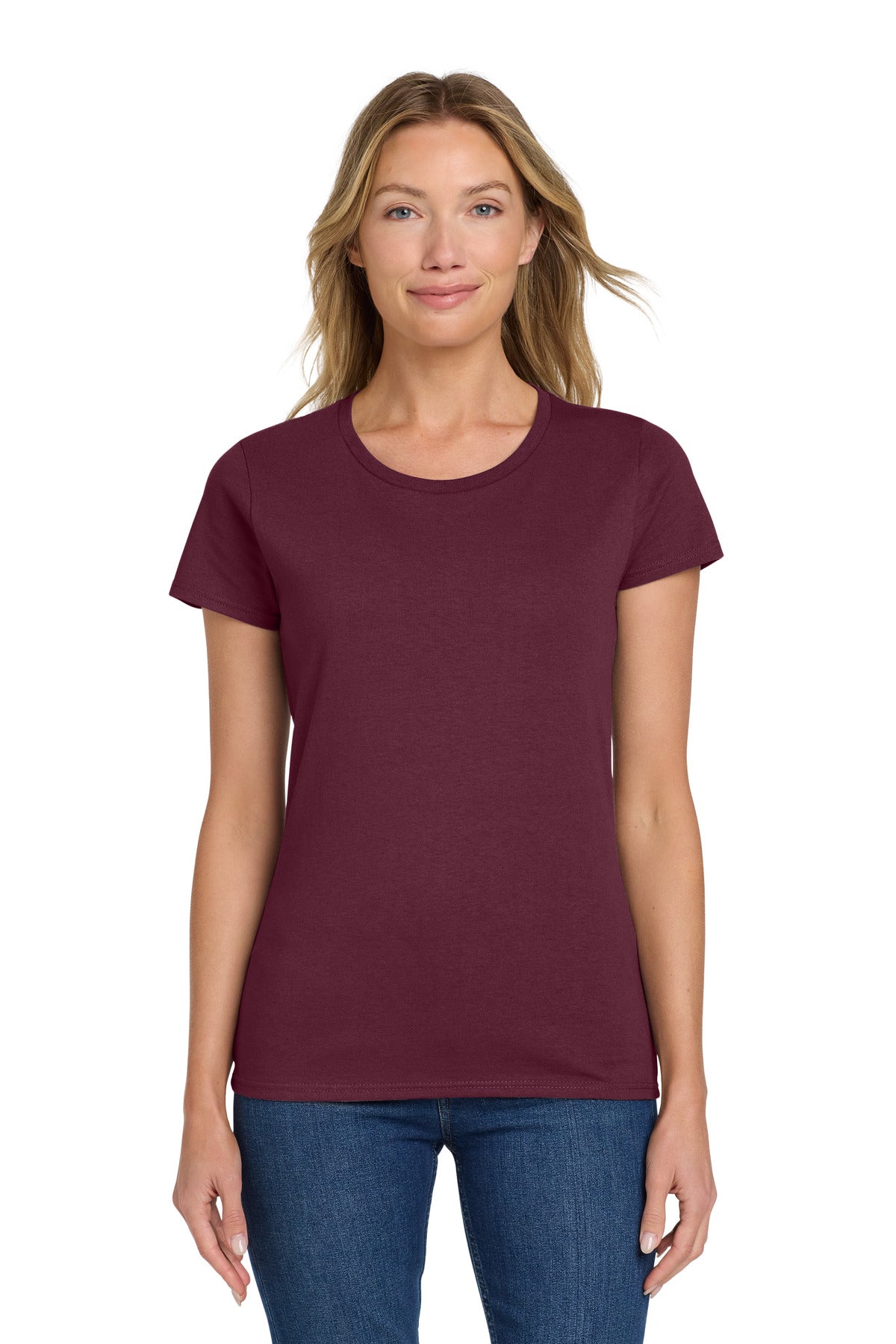 Custom Embroidered or DTF Printed - Gildan ®  Women's Heavy Cotton™ 100% Cotton T-Shirt. 5000L