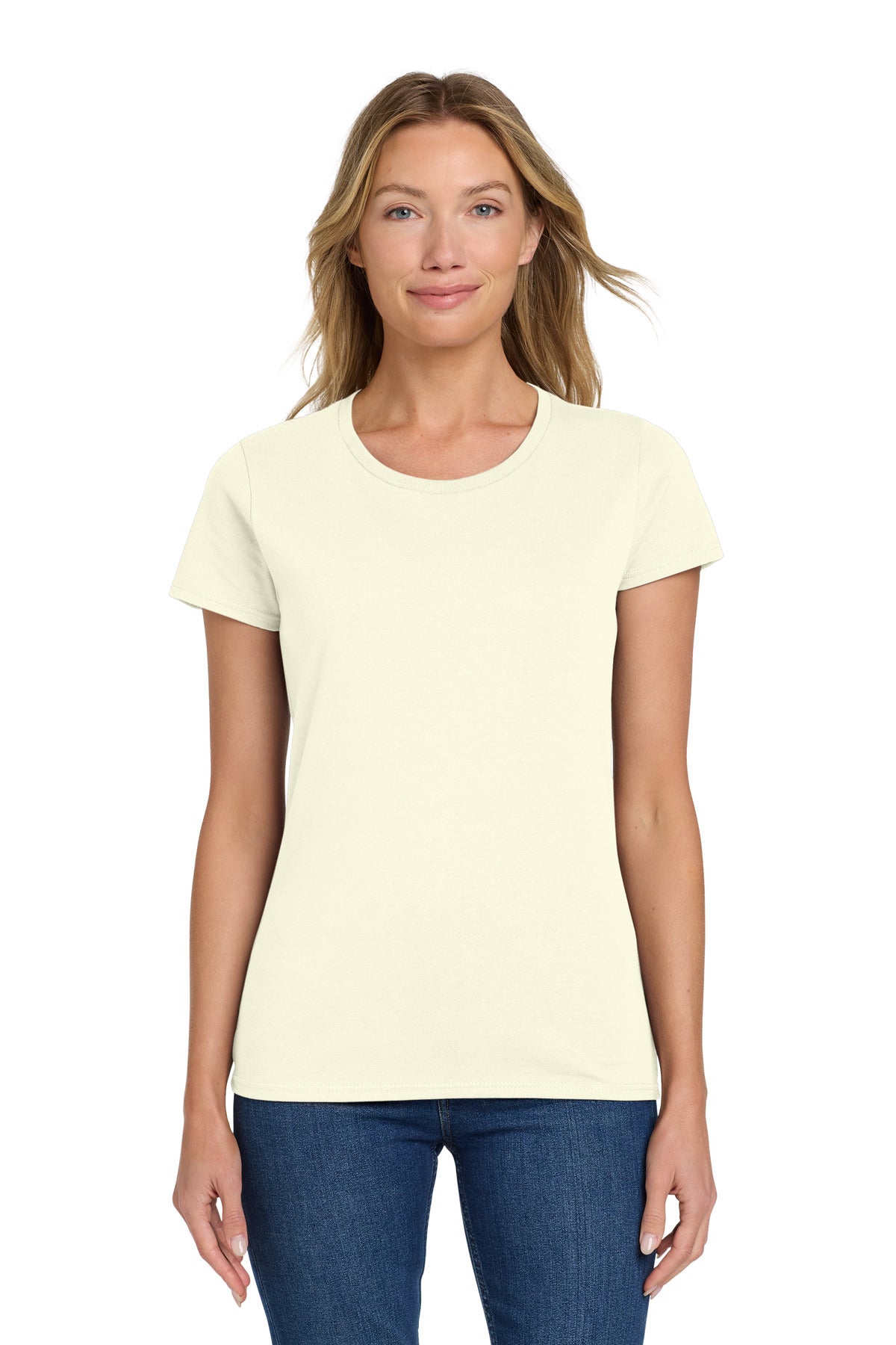Custom Embroidered or DTF Printed - Gildan ®  Women's Heavy Cotton™ 100% Cotton T-Shirt. 5000L