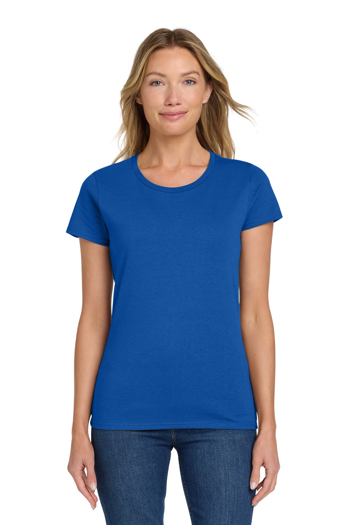 Custom Embroidered or DTF Printed - Gildan ®  Women's Heavy Cotton™ 100% Cotton T-Shirt. 5000L