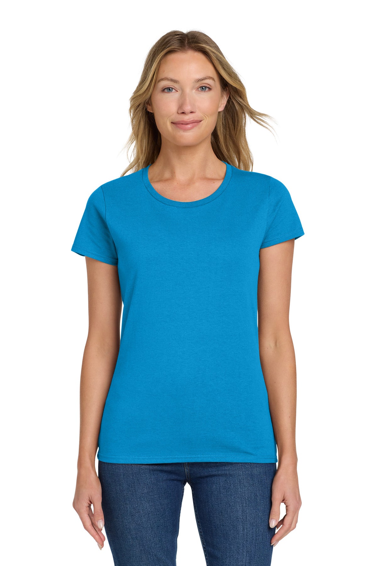 Custom Embroidered or DTF Printed - Gildan ®  Women's Heavy Cotton™ 100% Cotton T-Shirt. 5000L
