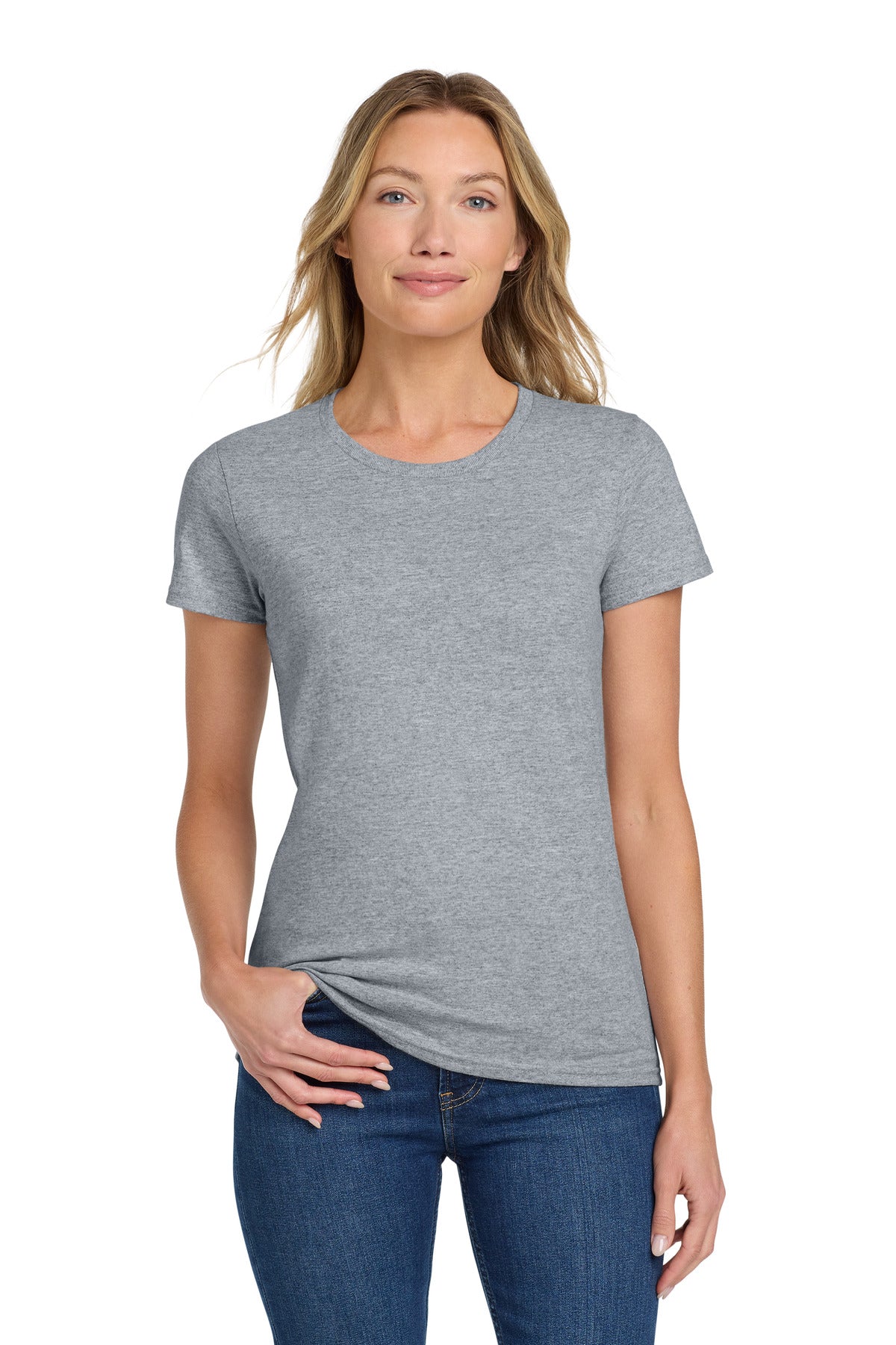 Custom Embroidered or DTF Printed - Gildan ®  Women's Heavy Cotton™ 100% Cotton T-Shirt. 5000L