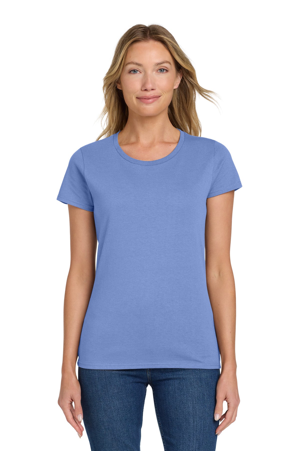 Custom Embroidered or DTF Printed - Gildan ®  Women's Heavy Cotton™ 100% Cotton T-Shirt. 5000L