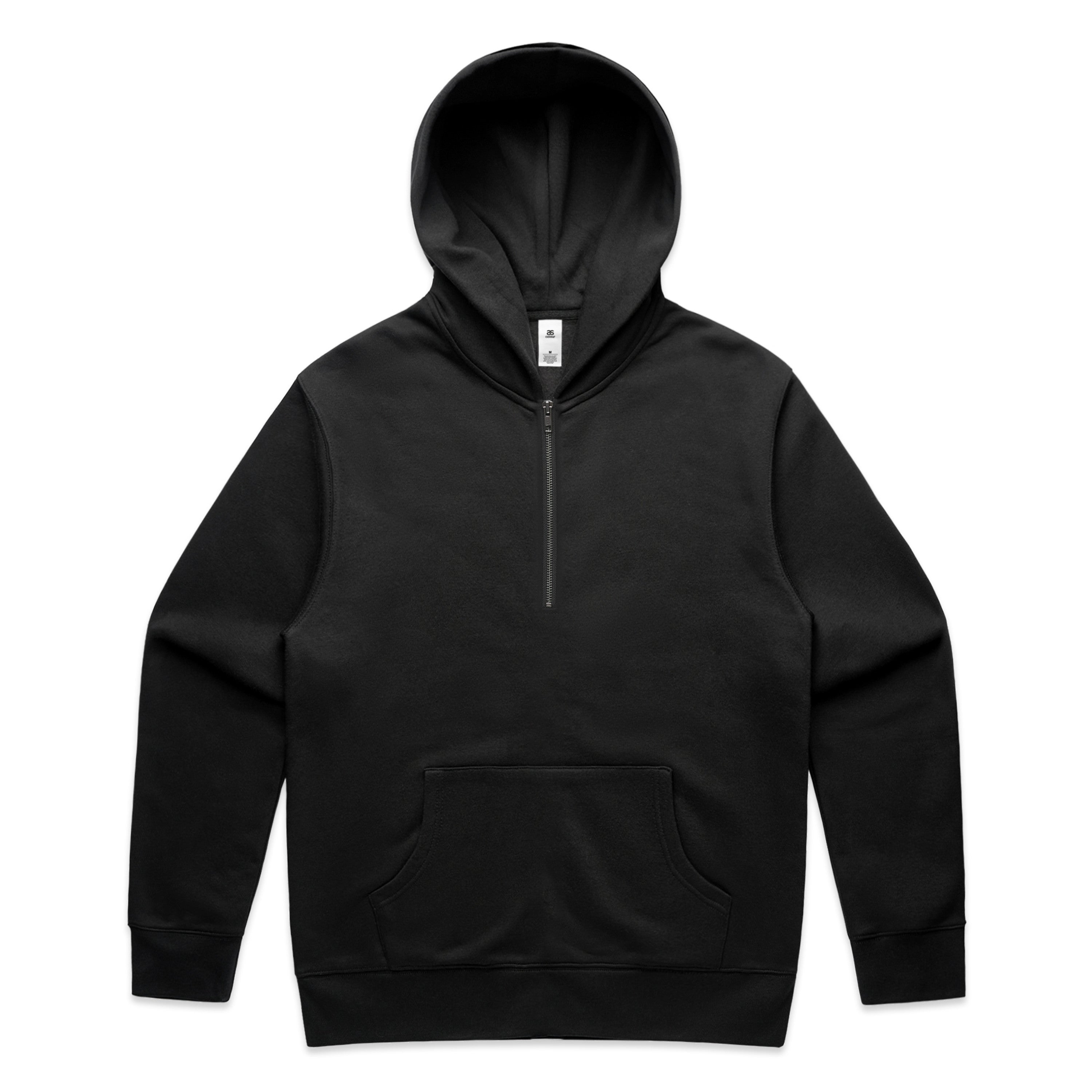 5164_RELAX_HALF_ZIP_HOOD_BLACK