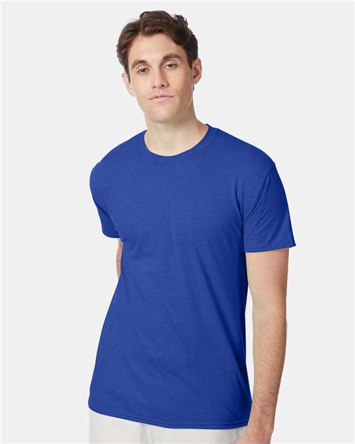 Custom Embroidered - Hanes - Perfect-T Triblend T-Shirt - Royal Triblend - 42TB