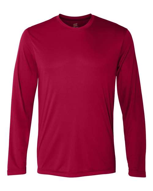 Custom Embroidered - Hanes - Cool DRI® Long Sleeve Performance T-Shirt - 482L