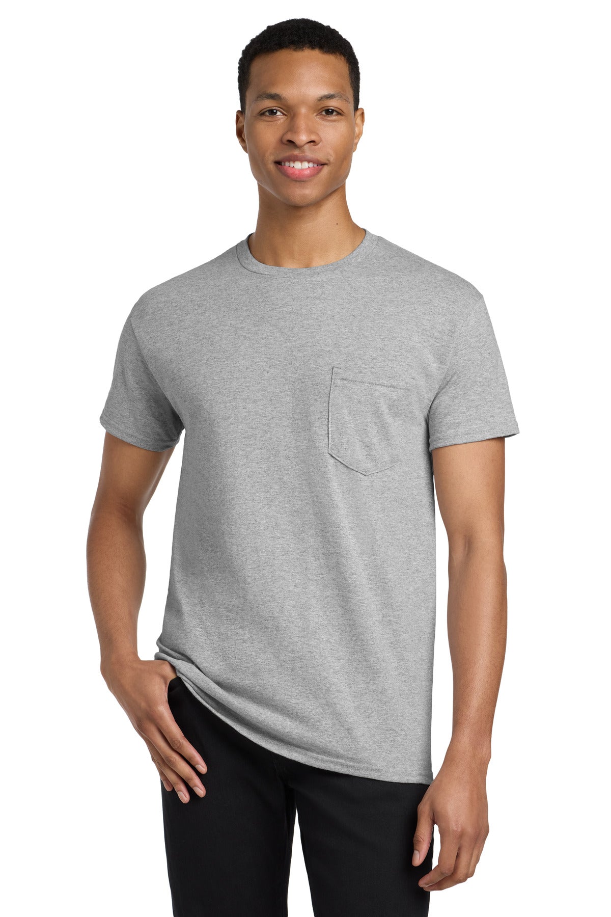 Custom Embroidered or DTF Printed - Gildan  ®  Heavy Cotton  ™  100% Cotton Pocket T-Shirt. 5300