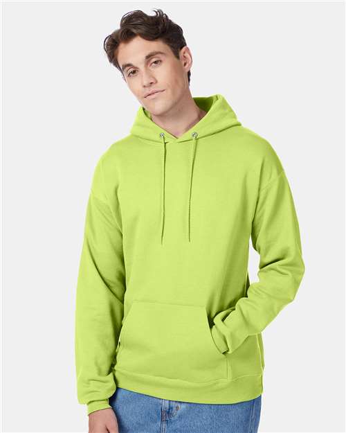 Custom Embroidered - Hanes - Ecosmart® Hooded Sweatshirt - Safety Green - P170