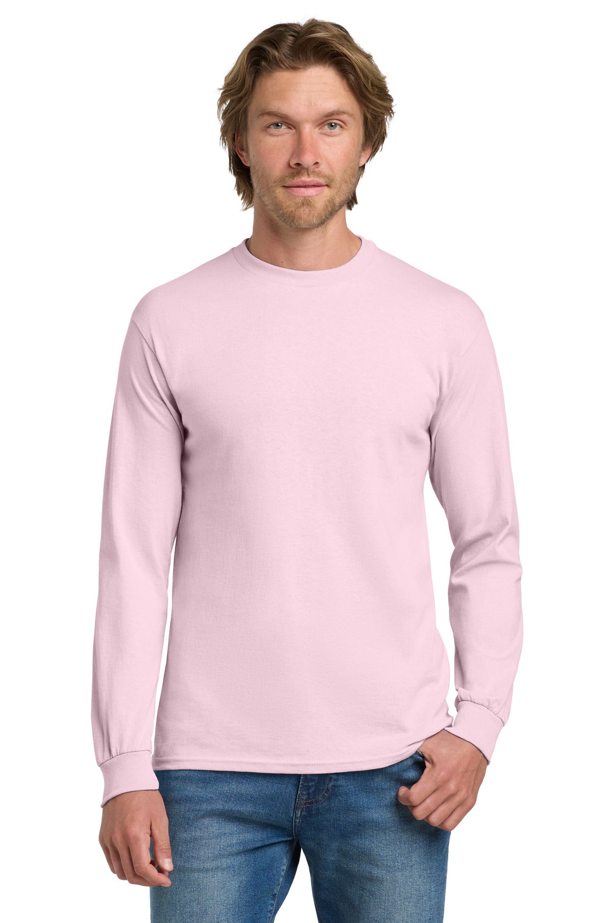 Custom Embroidered or DTF Printed - Gildan ®  - Heavy Cotton ™  100% Cotton Long Sleeve T-Shirt.  5400