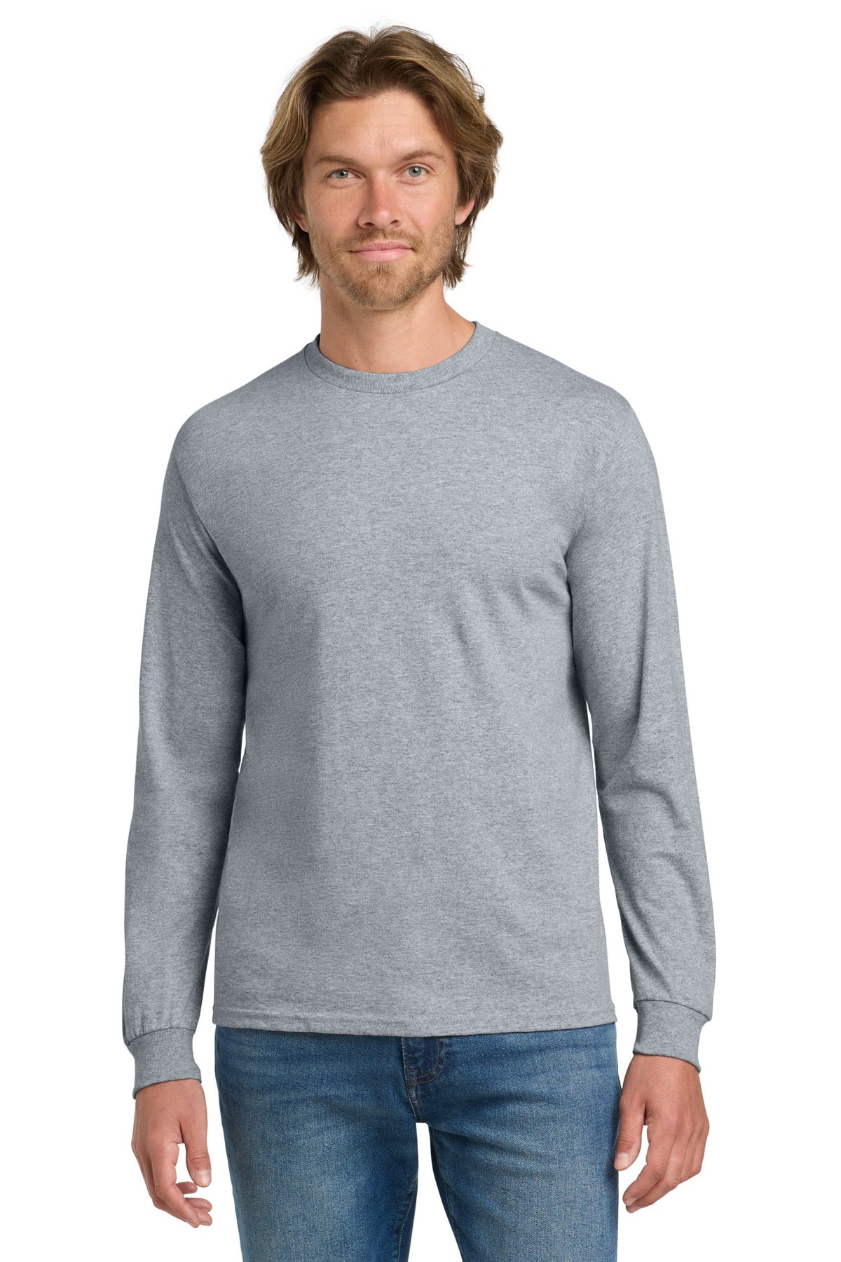 Custom Embroidered or DTF Printed - Gildan ®  - Heavy Cotton ™  100% Cotton Long Sleeve T-Shirt.  5400