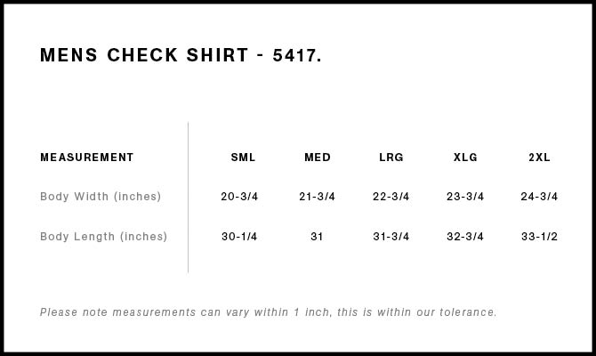 Custom Embroidered or DTF Printed - Check Shirt | 5417