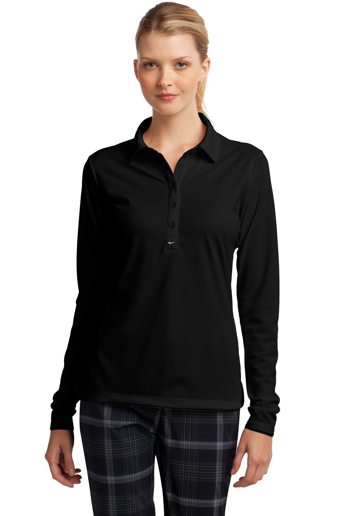 Custom Embroidered - Nike Ladies Long Sleeve Dri-FIT Stretch Tech Polo. 545322