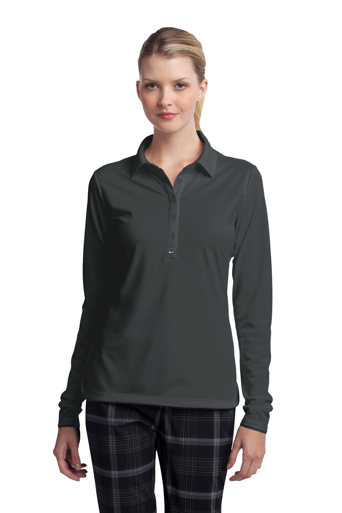 Custom Embroidered - Nike Ladies Long Sleeve Dri-FIT Stretch Tech Polo. 545322