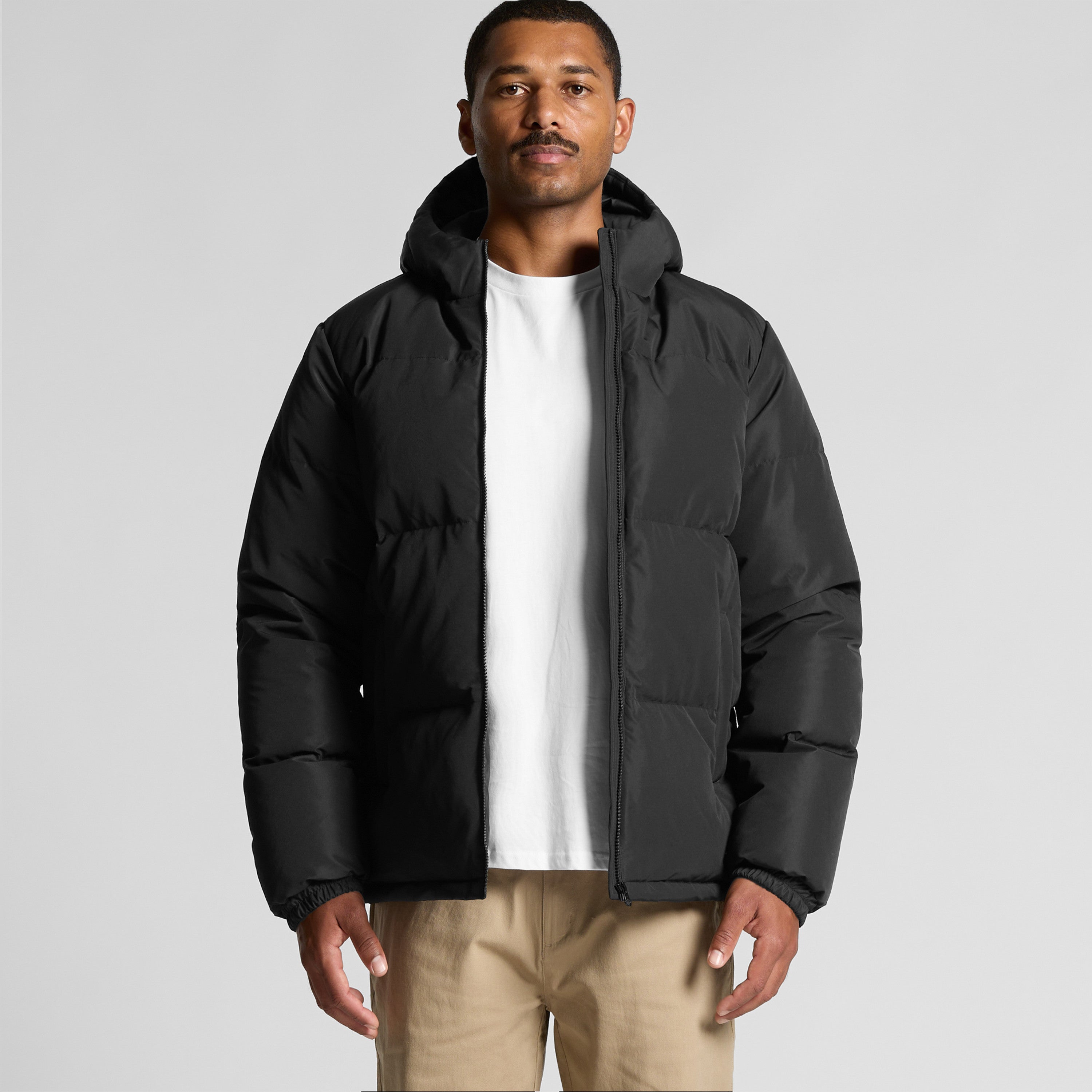 MENS HOODED PUFFER JACKET - 5590