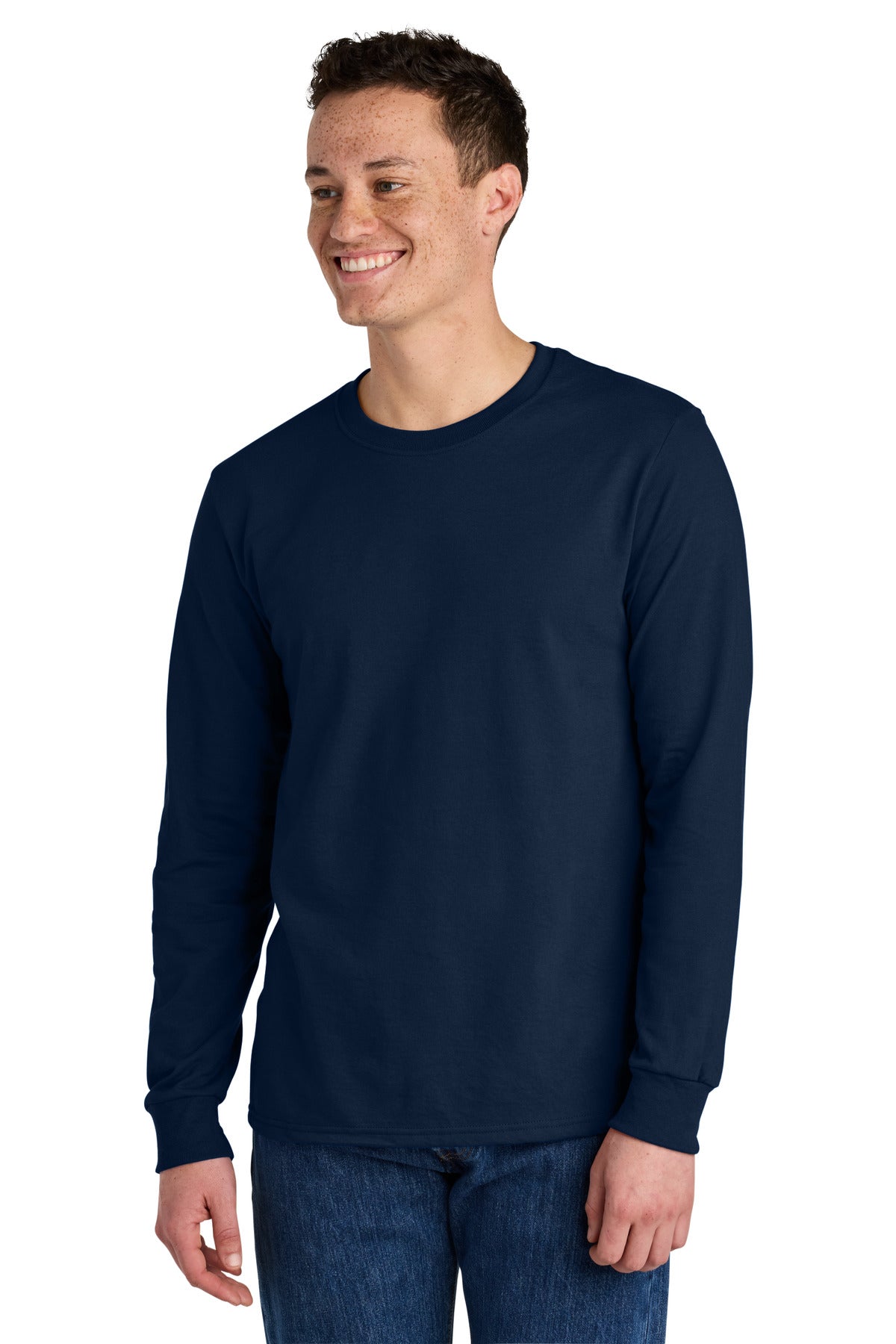 Custom Embroidered or DTF Printed - Jerzees® Premium Blend Ring Spun Long Sleeve T-Shirt 560LS