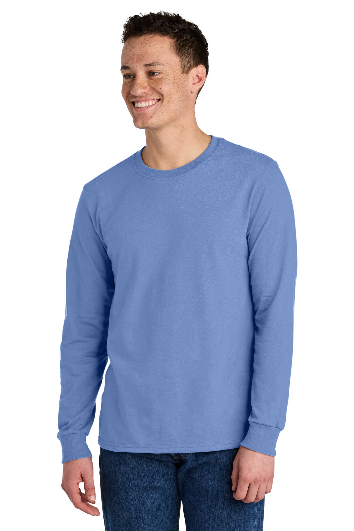 Custom Embroidered or DTF Printed - Jerzees® Premium Blend Ring Spun Long Sleeve T-Shirt 560LS