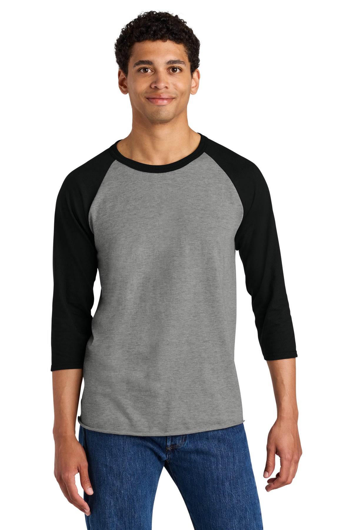 Custom Embroidery or DTF Print - Jerzees ®  Unisex Premium Blend Combed Ring Spun 3/4-Sleeve Raglan 560R