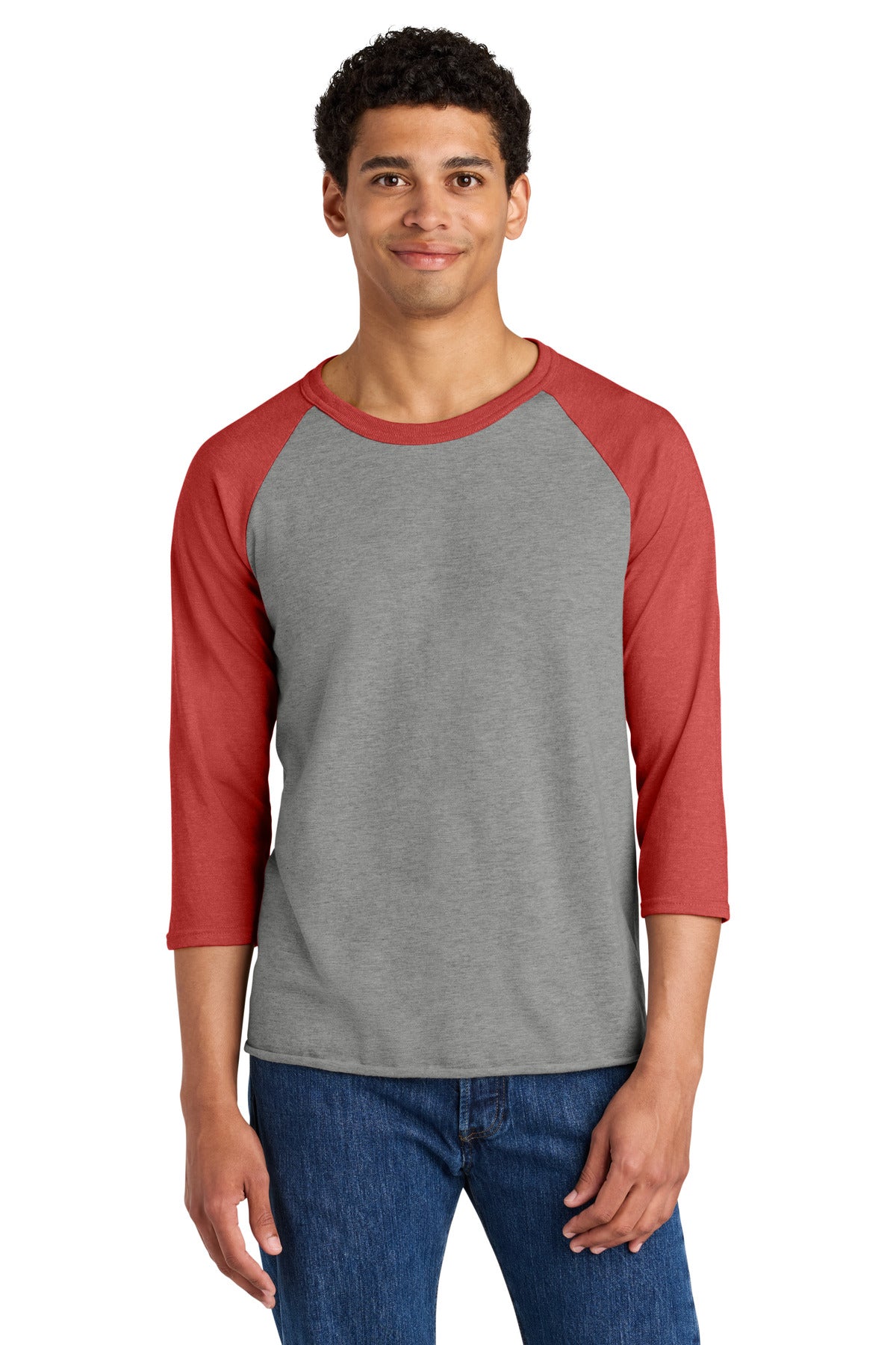 Custom Embroidery or DTF Print - Jerzees ®  Unisex Premium Blend Combed Ring Spun 3/4-Sleeve Raglan 560R