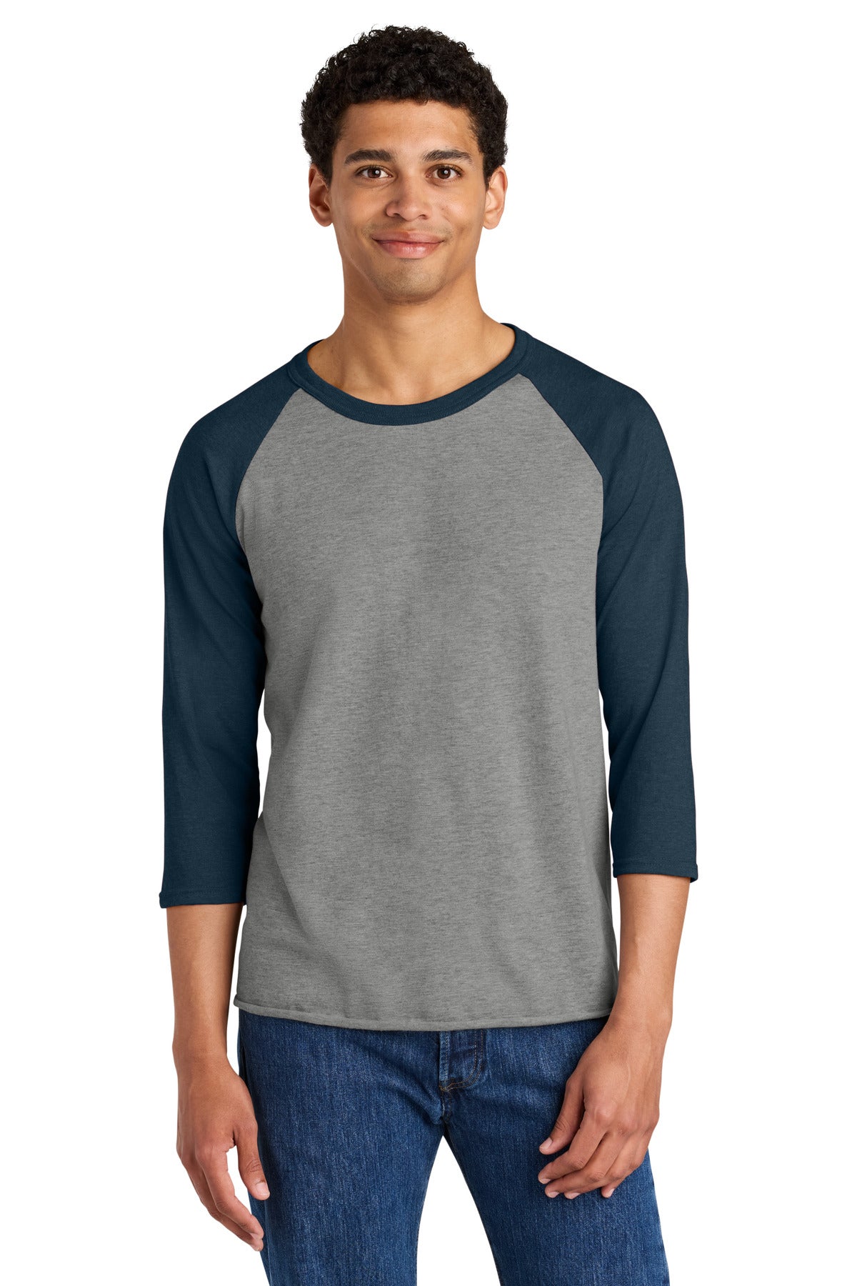 Custom Embroidery or DTF Print - Jerzees ®  Unisex Premium Blend Combed Ring Spun 3/4-Sleeve Raglan 560R