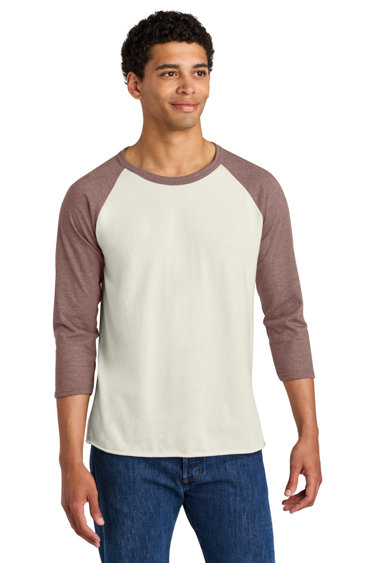 Custom Embroidery or DTF Print - Jerzees ®  Unisex Premium Blend Combed Ring Spun 3/4-Sleeve Raglan 560R