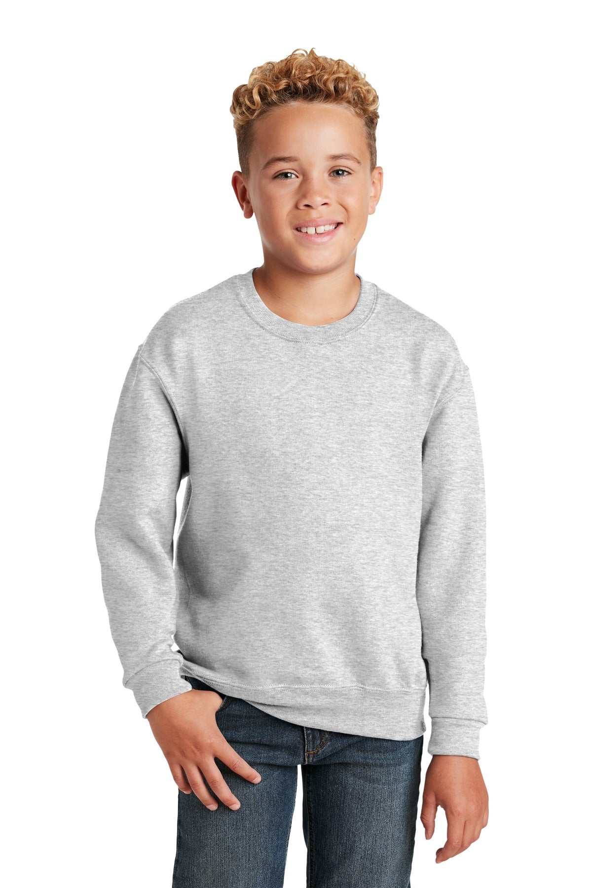 Custom Embroidery or DTF Print - Jerzees ®  - Youth NuBlend ®  Crewneck Sweatshirt.  562B