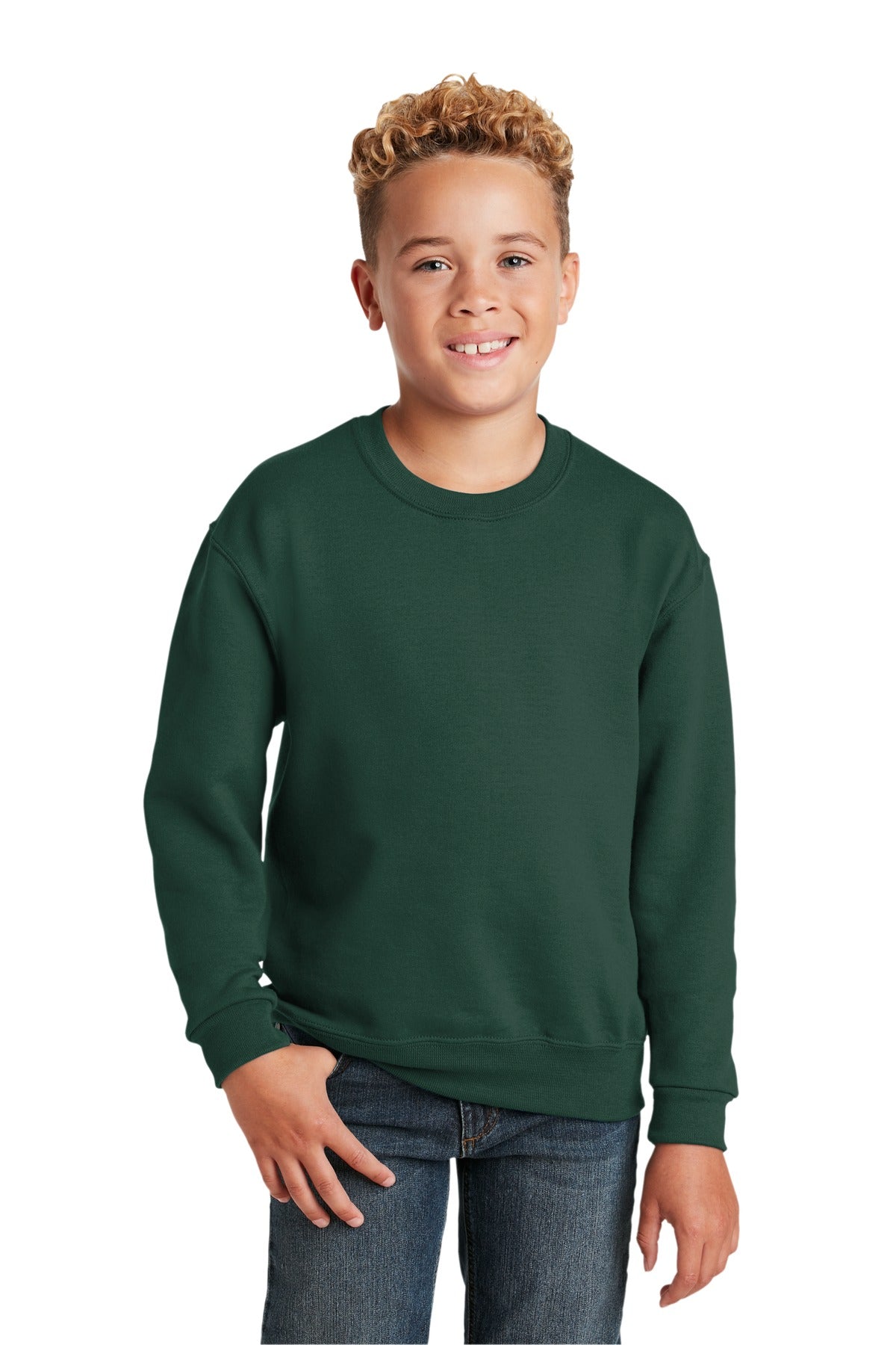 Custom Embroidery or DTF Print - Jerzees ®  - Youth NuBlend ®  Crewneck Sweatshirt.  562B