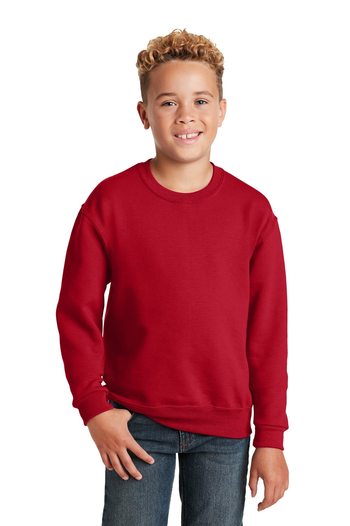 Custom Embroidery or DTF Print - Jerzees ®  - Youth NuBlend ®  Crewneck Sweatshirt.  562B