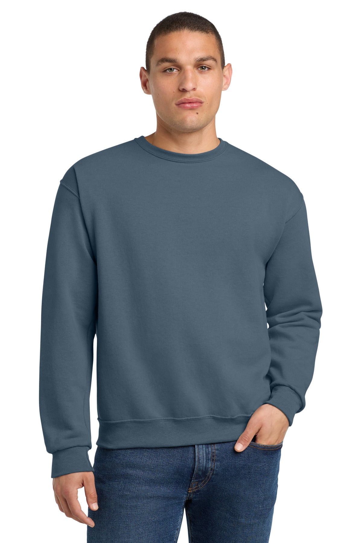 Custom Embroidery or DTF Print - Jerzees ®  - NuBlend ®  Crewneck Sweatshirt.  562M