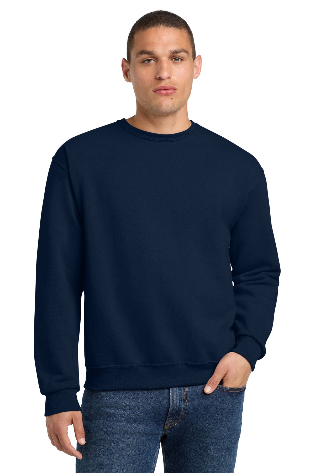 Custom Embroidery or DTF Print - Jerzees ®  - NuBlend ®  Crewneck Sweatshirt.  562M