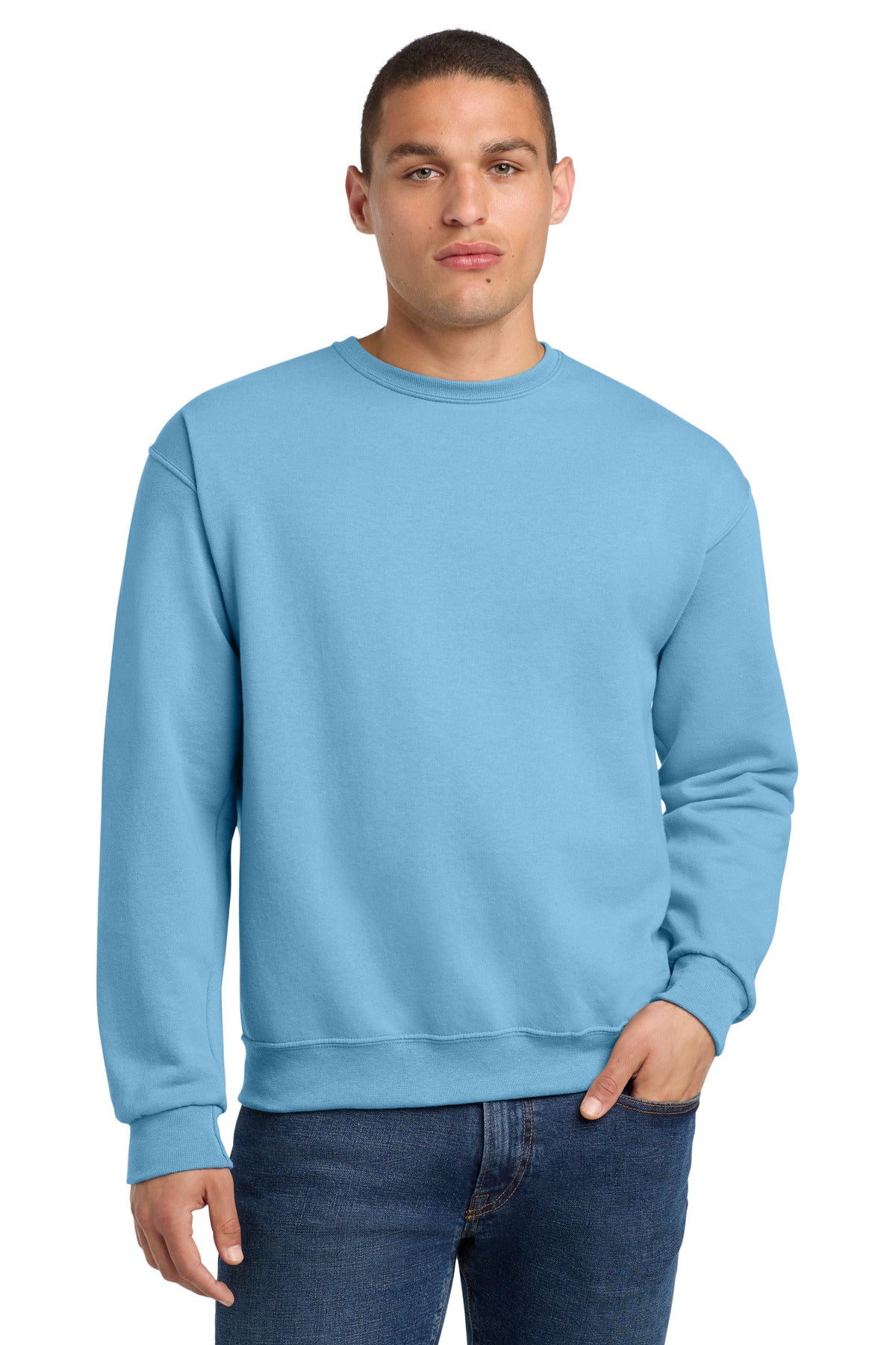 Custom Embroidery or DTF Print - Jerzees ®  - NuBlend ®  Crewneck Sweatshirt.  562M