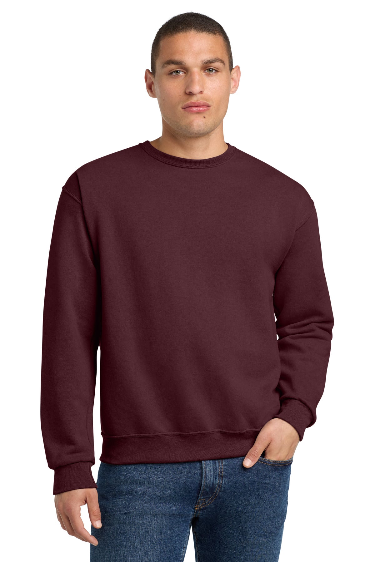Custom Embroidery or DTF Print - Jerzees ®  - NuBlend ®  Crewneck Sweatshirt.  562M
