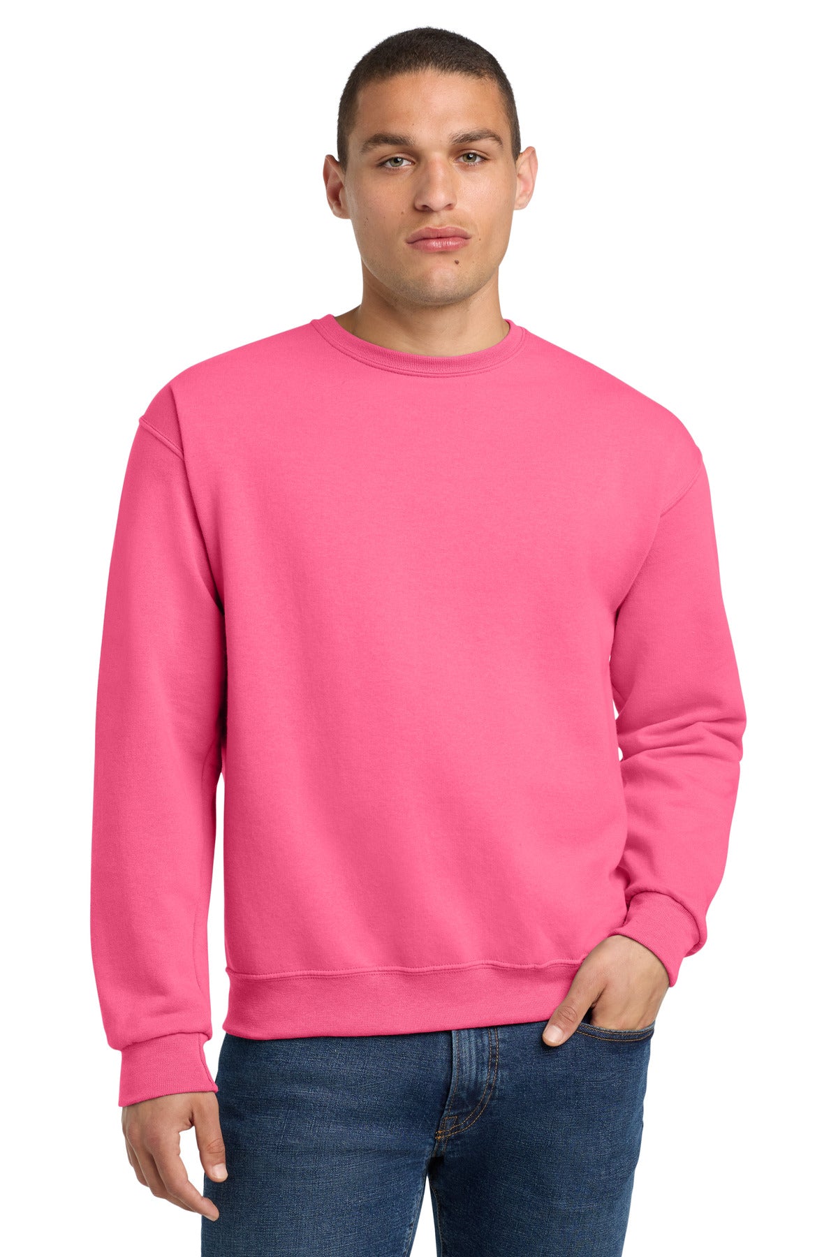 Custom Embroidery or DTF Print - Jerzees ®  - NuBlend ®  Crewneck Sweatshirt.  562M