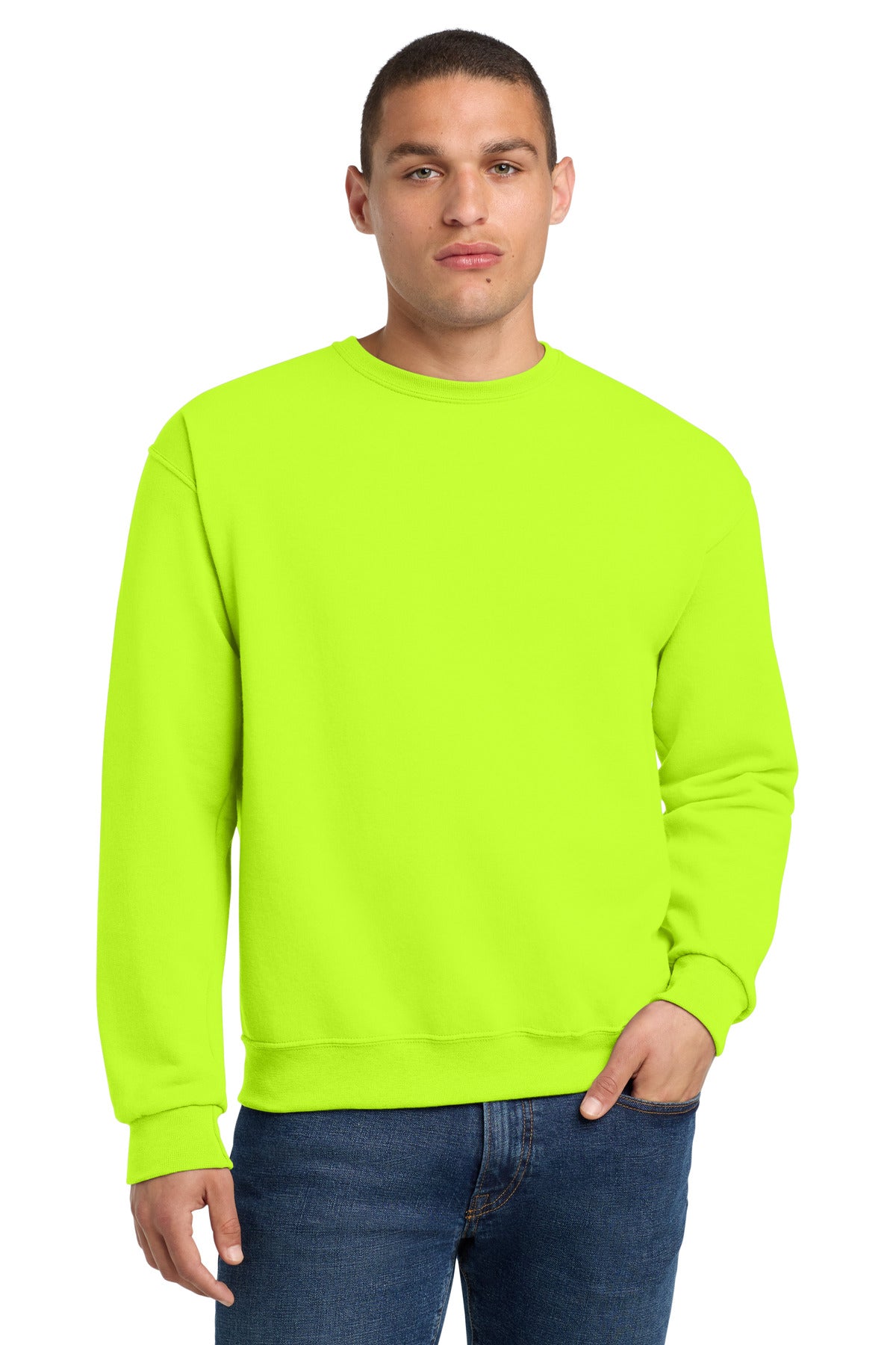 Custom Embroidery or DTF Print - Jerzees ®  - NuBlend ®  Crewneck Sweatshirt.  562M