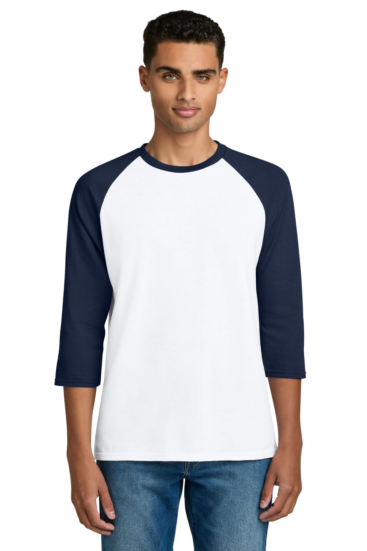 Custom Embroidered or DTF Printed - Gildan ®  Heavy Cotton ™  3/4-Sleeve Raglan T-Shirt. 5700