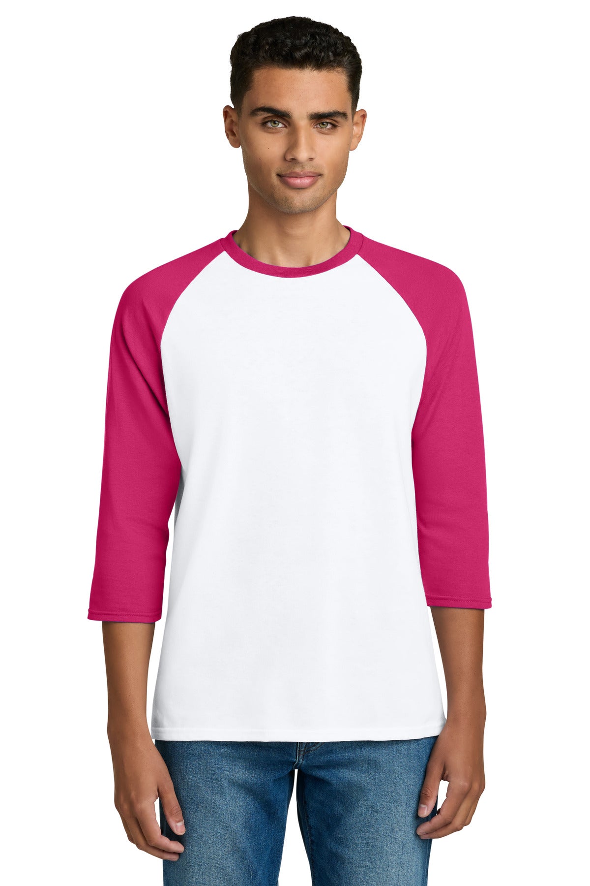 Custom Embroidered or DTF Printed - Gildan ®  Heavy Cotton ™  3/4-Sleeve Raglan T-Shirt. 5700