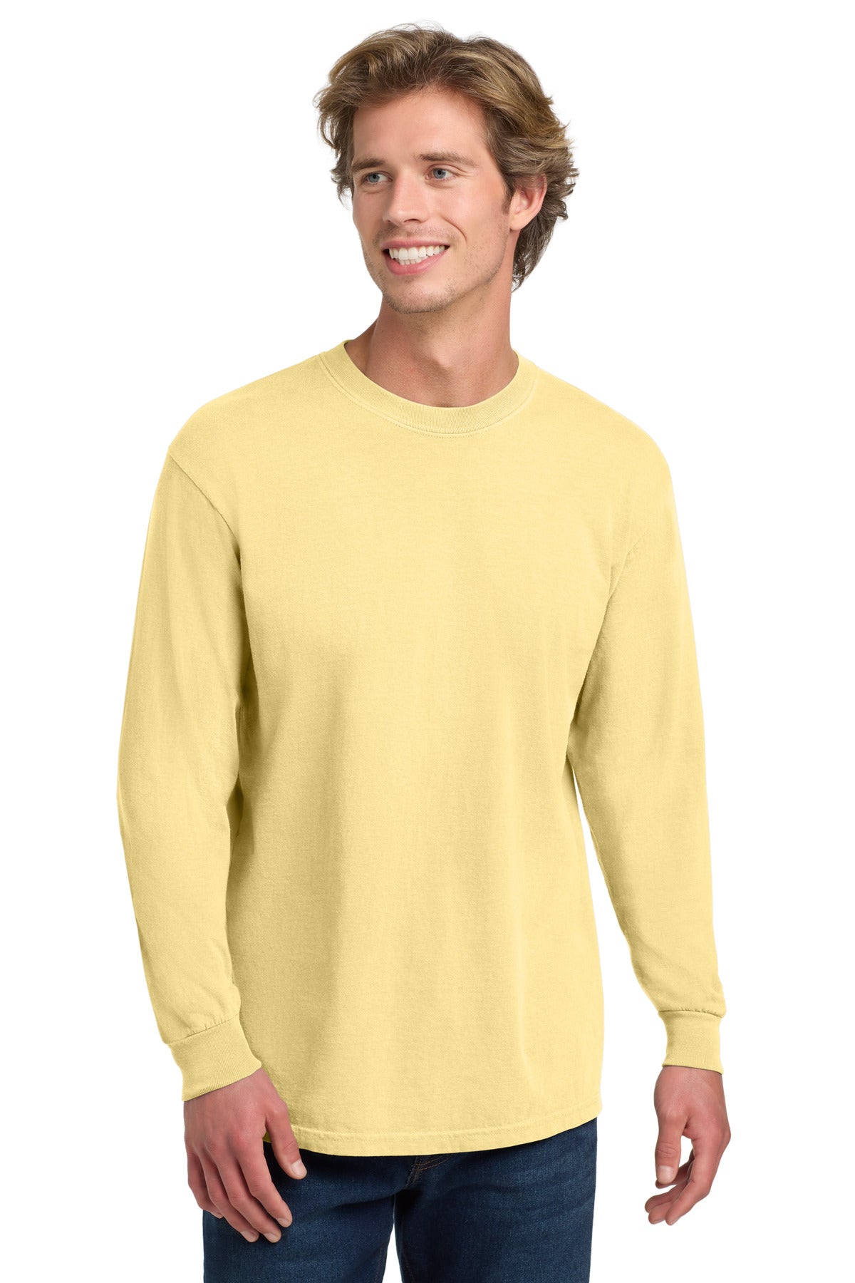 Custom Embroidery or DTF Print - COMFORT COLORS  ®  Heavyweight Ring Spun Long Sleeve Tee. 6014