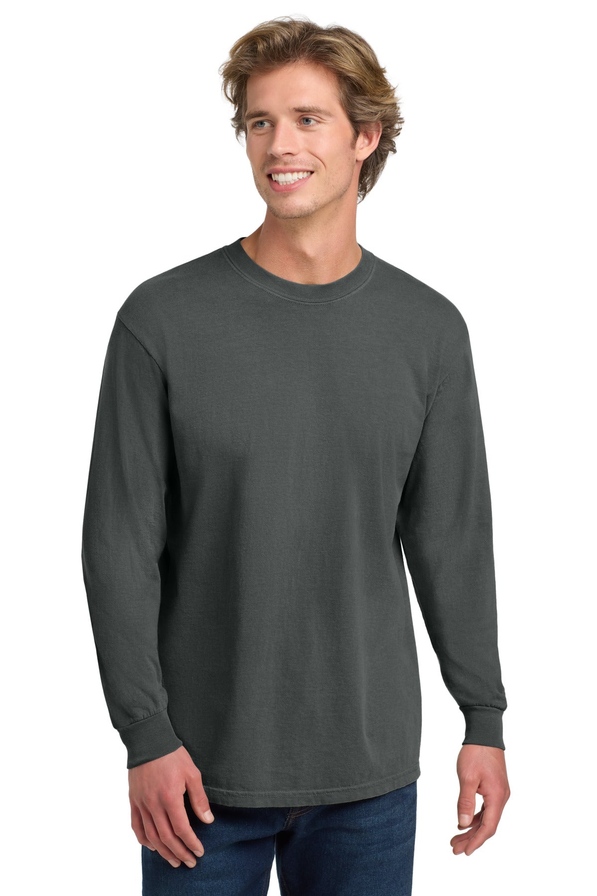 Custom Embroidery or DTF Print - COMFORT COLORS  ®  Heavyweight Ring Spun Long Sleeve Tee. 6014
