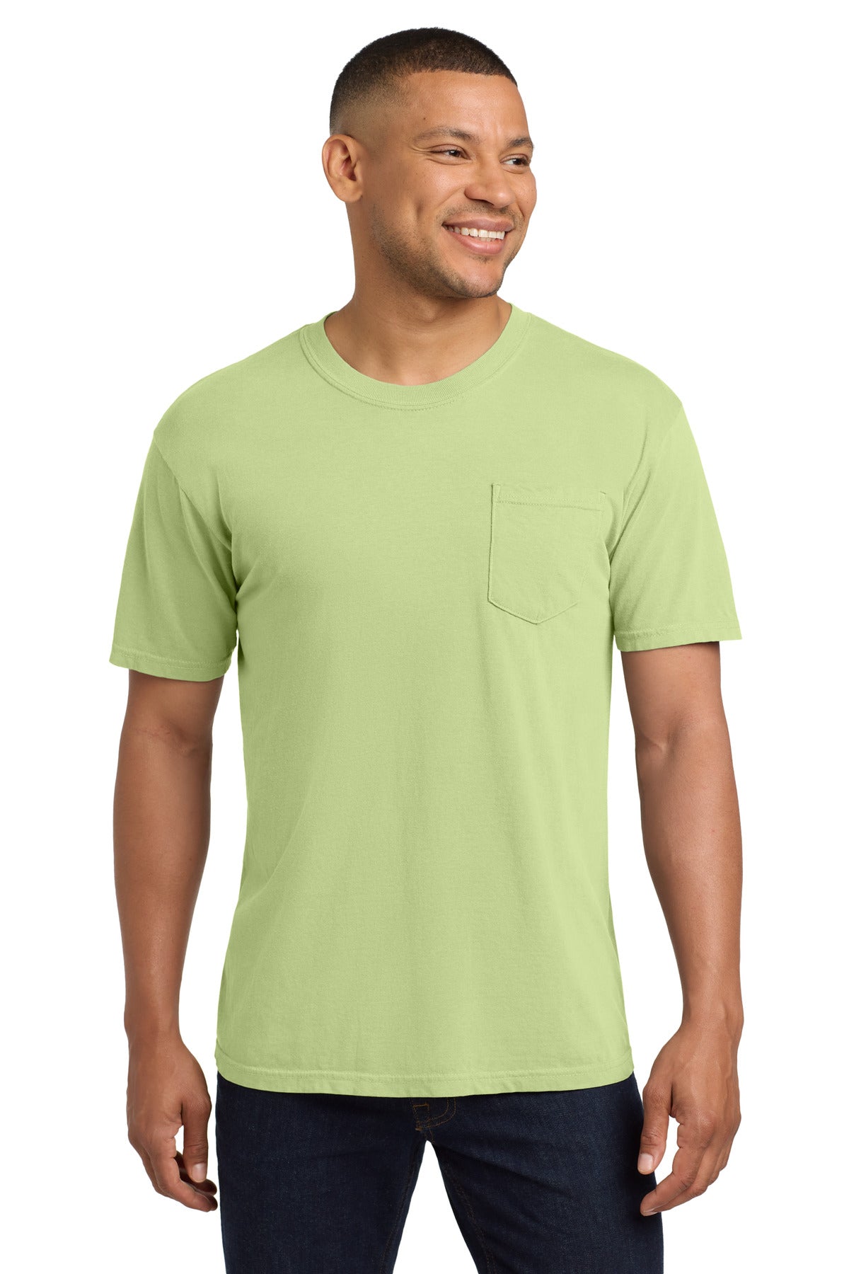 Custom Embroidery or DTF Print - COMFORT COLORS  ®  Heavyweight Ring Spun Pocket Tee. 6030
