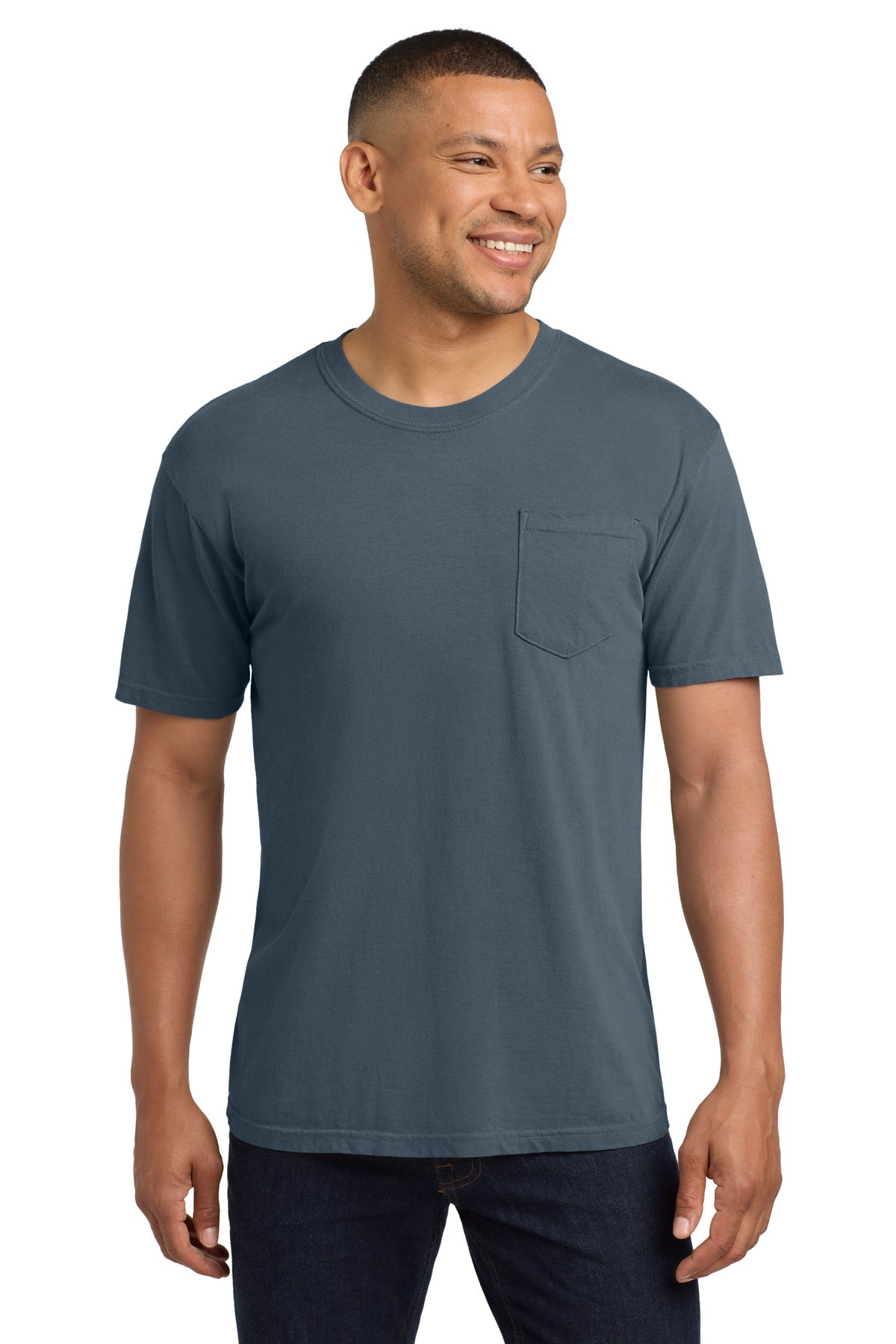 Custom Embroidery or DTF Print - COMFORT COLORS  ®  Heavyweight Ring Spun Pocket Tee. 6030