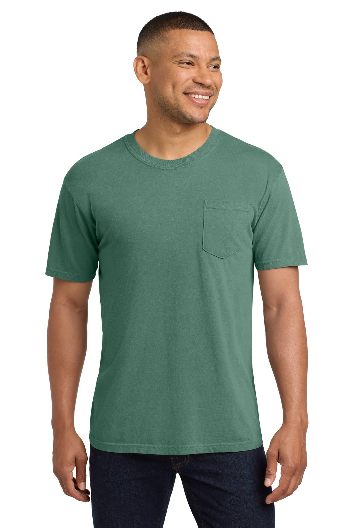 Custom Embroidery or DTF Print - COMFORT COLORS  ®  Heavyweight Ring Spun Pocket Tee. 6030