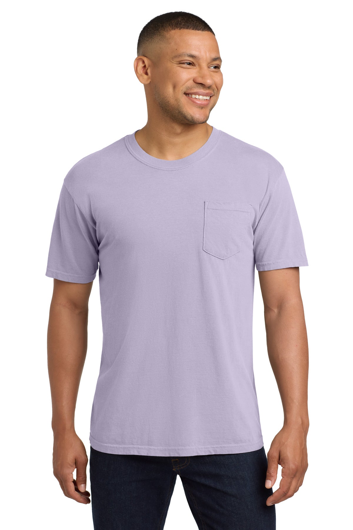 Custom Embroidery or DTF Print - COMFORT COLORS  ®  Heavyweight Ring Spun Pocket Tee. 6030