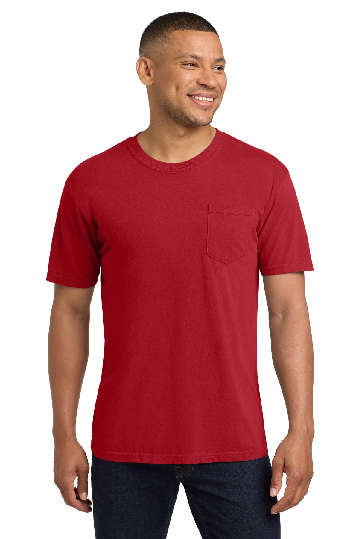Custom Embroidery or DTF Print - COMFORT COLORS  ®  Heavyweight Ring Spun Pocket Tee. 6030