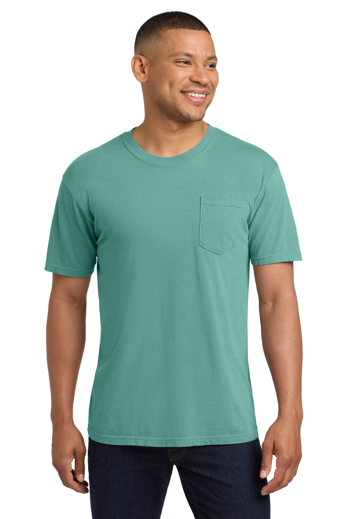 Custom Embroidery or DTF Print - COMFORT COLORS  ®  Heavyweight Ring Spun Pocket Tee. 6030