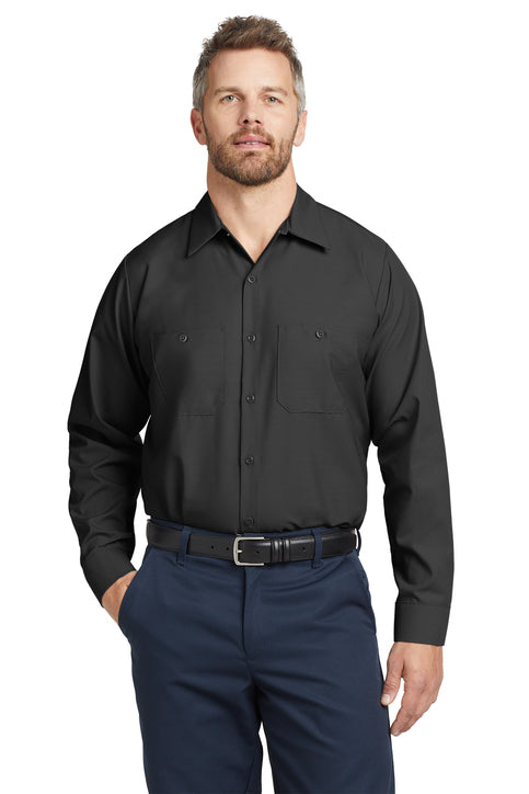 Performance Elevator - Embroidered Red Kap Long Sleeve Industrial Work Shirt - SP14