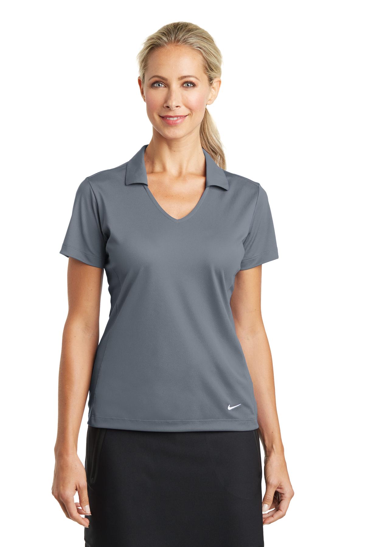 Custom Embroidery or DTF Print - Nike Women's Dri-FIT Vertical Mesh Polo. 637165
