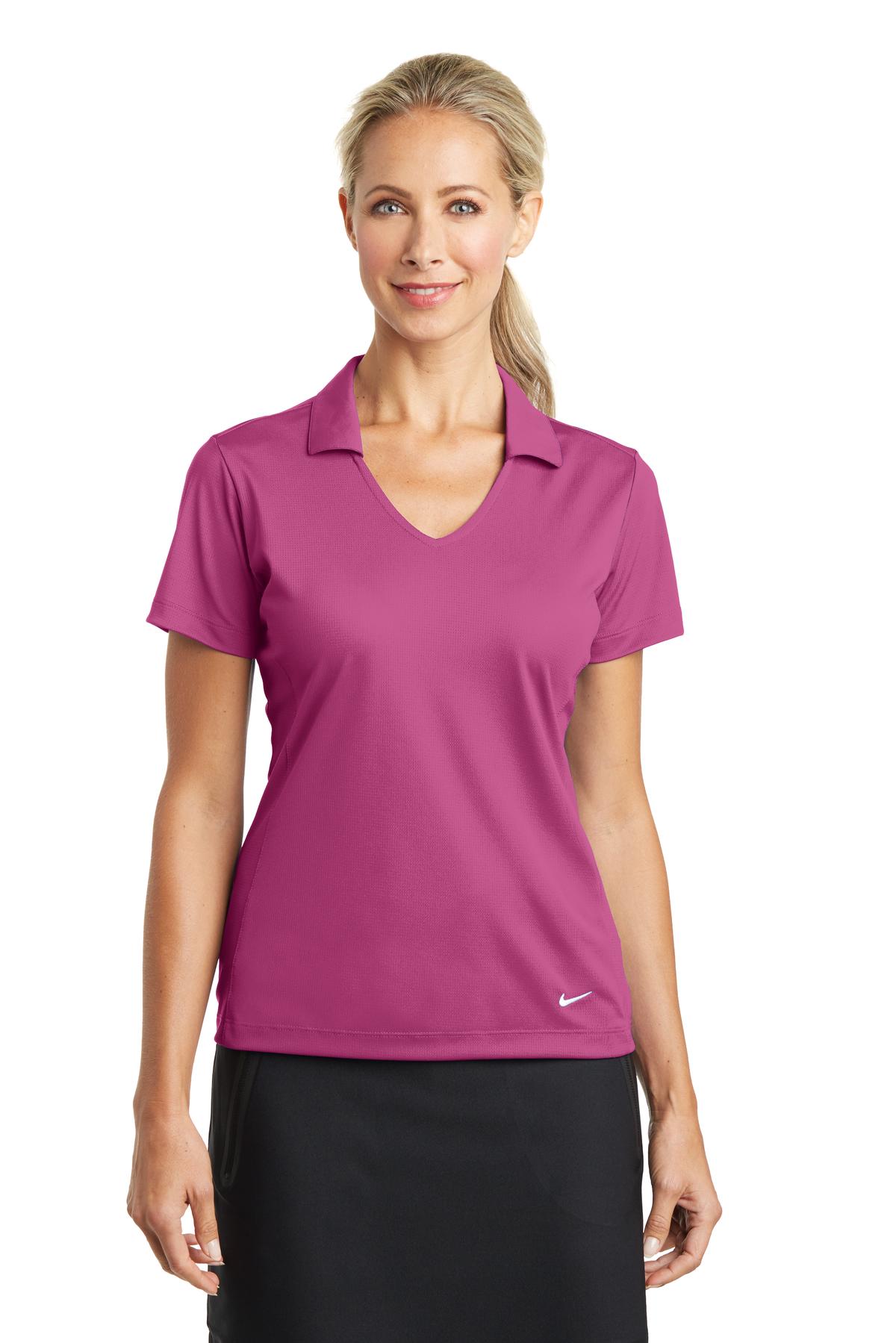 Custom Embroidery or DTF Print - Nike Women's Dri-FIT Vertical Mesh Polo. 637165