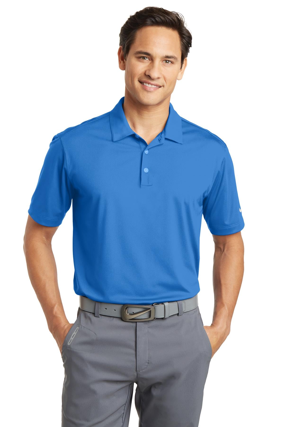 Custom Embroidered - Nike Dri-FIT Vertical Mesh Polo. 637167