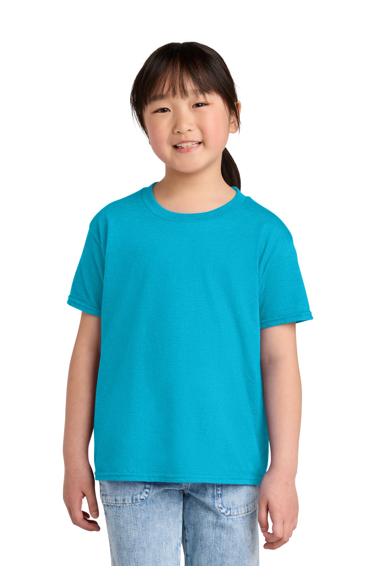 Custom Embroidered or DTF Printed - Gildan ®  Youth Softstyle ®  CVC Tee 64000BCVC