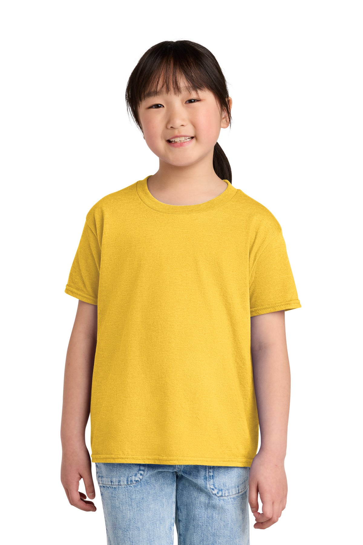 Custom Embroidered or DTF Printed - Gildan ®  Youth Softstyle ®  CVC Tee 64000BCVC