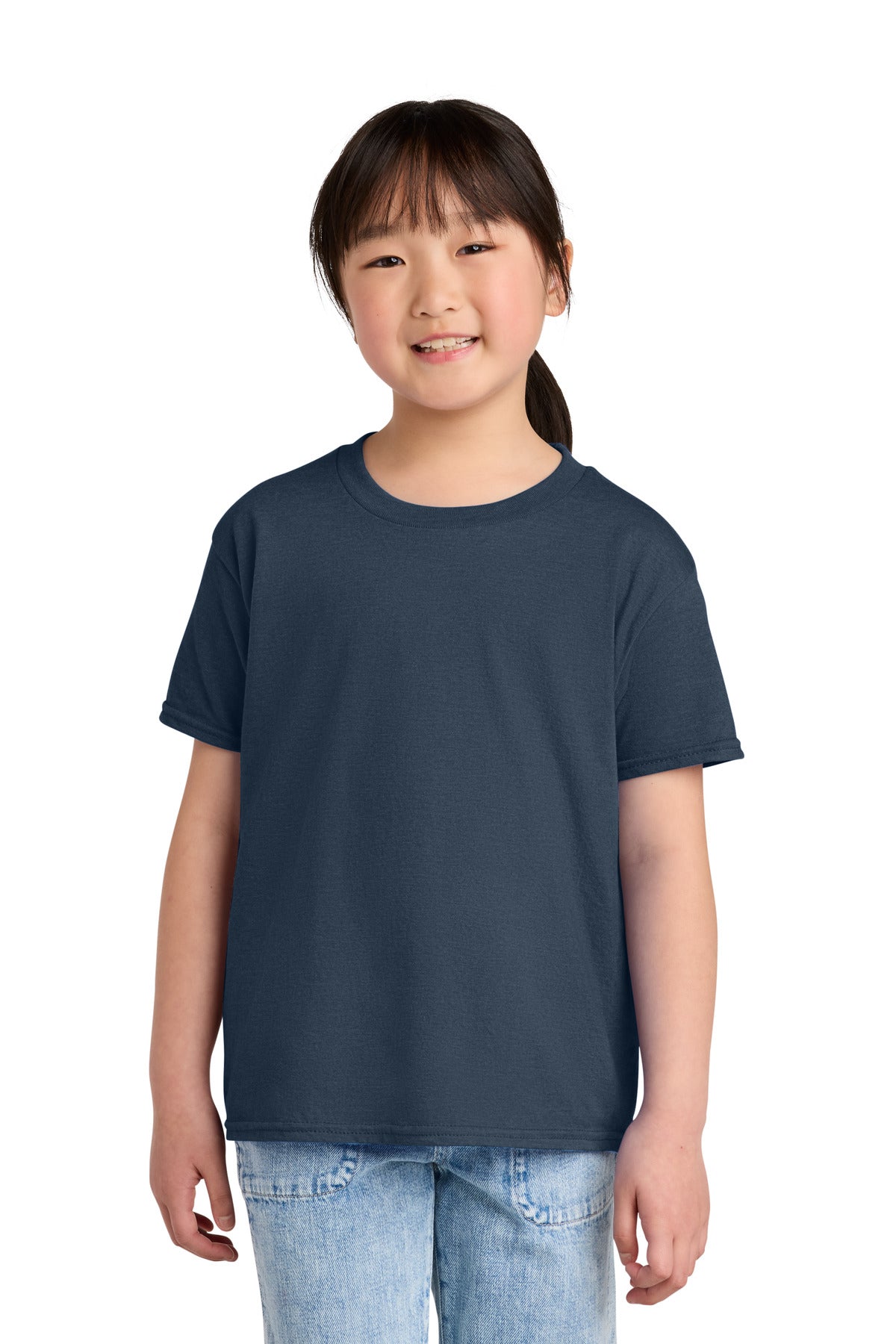 Custom Embroidered or DTF Printed - Gildan ®  Youth Softstyle ®  CVC Tee 64000BCVC